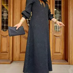 مانتو ژاکارد لمه مشکی مجلسی ترک