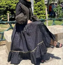 مانتو لینن و خامه دوزی ترک