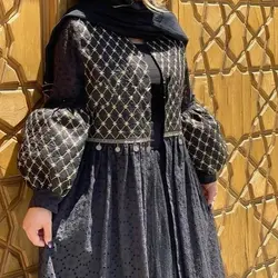 مانتو لینن و خامه دوزی ترک