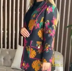مانتو کتی بهاره ژاکارد اورجینال ترک manto coat jacquard