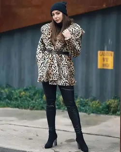 پالتو پلنگی زنانه ترک