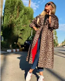 پالتو پلنگی زنانه ترک