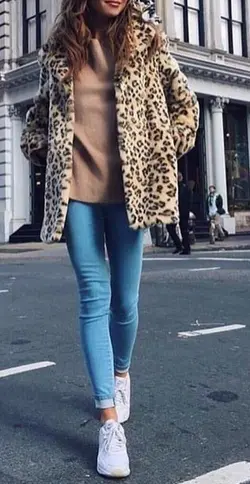 پالتو پلنگی زنانه ترک