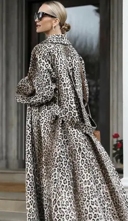 پالتو پلنگی زنانه ترک