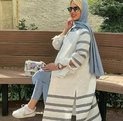 مانتو ژاکارد نقره کوب ترک