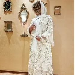 مانتو تور اپلیکه دوزی و کرپ مجلسی زنانه اورجینال ترک