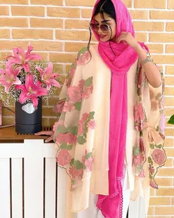 مانتو تور گلدوزی و کرپ زیبای مجلسی اورجینال ترک