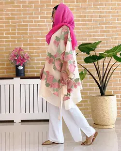 مانتو تور گلدوزی و کرپ زیبای مجلسی اورجینال ترک