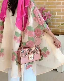 مانتو تور گلدوزی و کرپ زیبای مجلسی اورجینال ترک