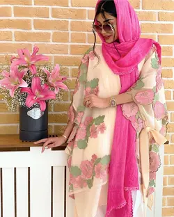 مانتو تور گلدوزی و کرپ زیبای مجلسی اورجینال ترک