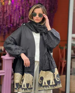 مانتو خفن و شیک سوزندوزی هندی و خامه دوزی