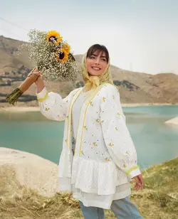 مانتو خامه دوزی و لینن عروسکی ترک