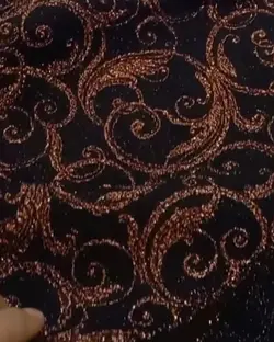 مانتو ژاکارد برجسته قهوه ای مجلسی طرحدار ترک