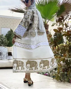 مانتو لینن سوزندوزی و تافتهء هندی خوشگل تابستانه manto linen