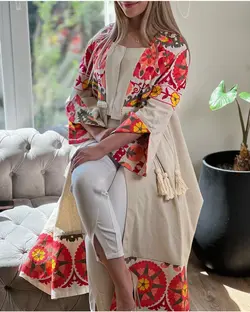 مانتو لینن و سوزندوزی خوشگل ترک