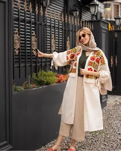 مانتو لینن سوزندوزی خوشگل تابستانی هندی دوبله manto linen