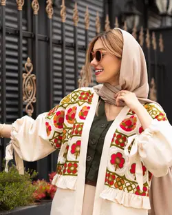 مانتو لینن سوزندوزی خوشگل تابستانی هندی دوبله manto linen