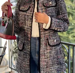 پالتو کتی شانل ترک در طرح ها و رنگ های زیبا و متنوع در فروشگاه مانتو دنیز