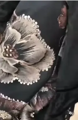 مانتو ژاکارد مشکی مجلسی جواهردوزی ترک