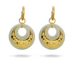 گوشواره یشم زنانه ماه تابان