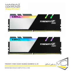 رم جی اسکیل Trident Z Neo 32GB 16GBx2 3200MHz CL18 - فروشگاه آنلاین مرکز کامپیوتر