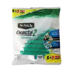 تیغ اصلاح مردانه 2 تیغه مدل Exacta 2 پوست حساس 7 عددی شیک