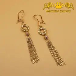 گوشواره آویز البرنادو طلا - فروشگاه طلا و جواهرات مهرکیش گلد