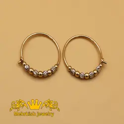 گوشواره حلقه ای گوی طلا - فروشگاه طلا و جواهرات مهرکیش گلد