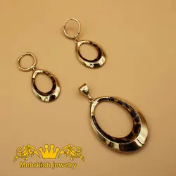 نیم ست پلنگی طلا - فروشگاه طلا و جواهرات مهرکیش گلد