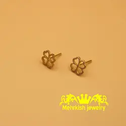 گوشواره فلاور طلا - فروشگاه طلا و جواهرات مهرکیش گلد