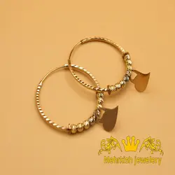 گوشواره حلقه ای قلب طلا - فروشگاه طلا و جواهرات مهرکیش گلد