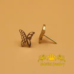 گوشواره پروانه طلا - فروشگاه طلا و جواهرات مهرکیش گلد