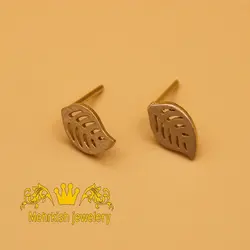 گوشواره برگ طلا - فروشگاه طلا و جواهرات مهرکیش گلد