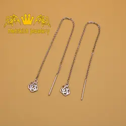 گوشواره بخیه ای فلاور طلا - فروشگاه طلا و جواهرات مهرکیش گلد