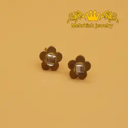 گوشواره گل طلا - فروشگاه طلا و جواهرات مهرکیش گلد