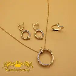 نیم ست الیزابت طلا - فروشگاه طلا و جواهرات مهرکیش گلد