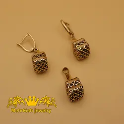 نیم ست سیاه قلم جلوا طلا - فروشگاه طلا و جواهرات مهرکیش گلد