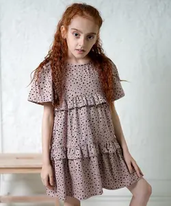 پیراهن آستین پفی دامن دوطبقه