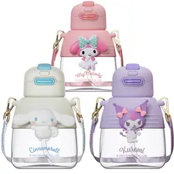 قمقمه شیشه ای سانریو طرح دوستان هلو کیتی