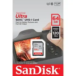 کارت حافظه سن دیسک SanDisk SD 64GB 120mb