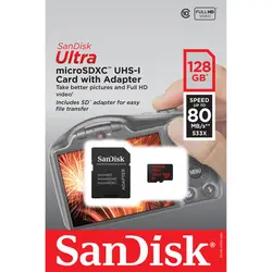 مموری و کارت حافظه سن دیسک میکرو اس دی SanDisk Micro SD 128GB Ultra