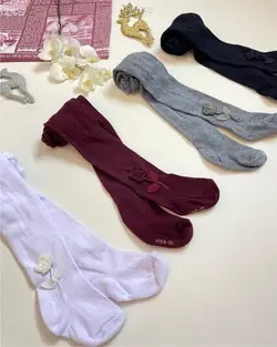 جوراب شلواری بغل گل