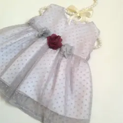 پیراهن تورخالدار سه گل