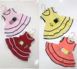 پیراهن دامن سه چین | مینی کید | MiniKid