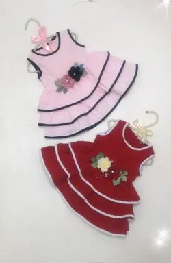 پیراهن دامن سه چین | مینی کید | MiniKid