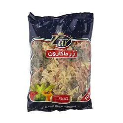 ماکارونی فرمی پروانه ای سبزیجات زر ماکارون (500 گرم)