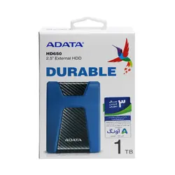 هارد اکسترنال ADATA مدل Durable HD650 ظرفیت 1TB - آبی