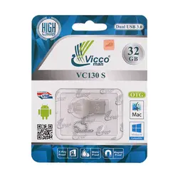 نقره ای Vicco VC130 S USB3.0 OTG Flash Memory - 32GB