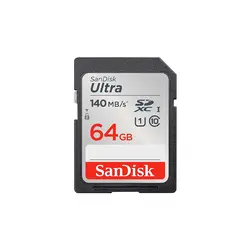 کارت حافظه SDHC سن دیسک مدل Ultra سرعت 140MBps با ظرفیت 64 گیگابایت