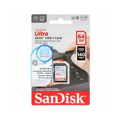 کارت حافظه SDHC سن دیسک مدل Ultra سرعت 140MBps با ظرفیت 64 گیگابایت
